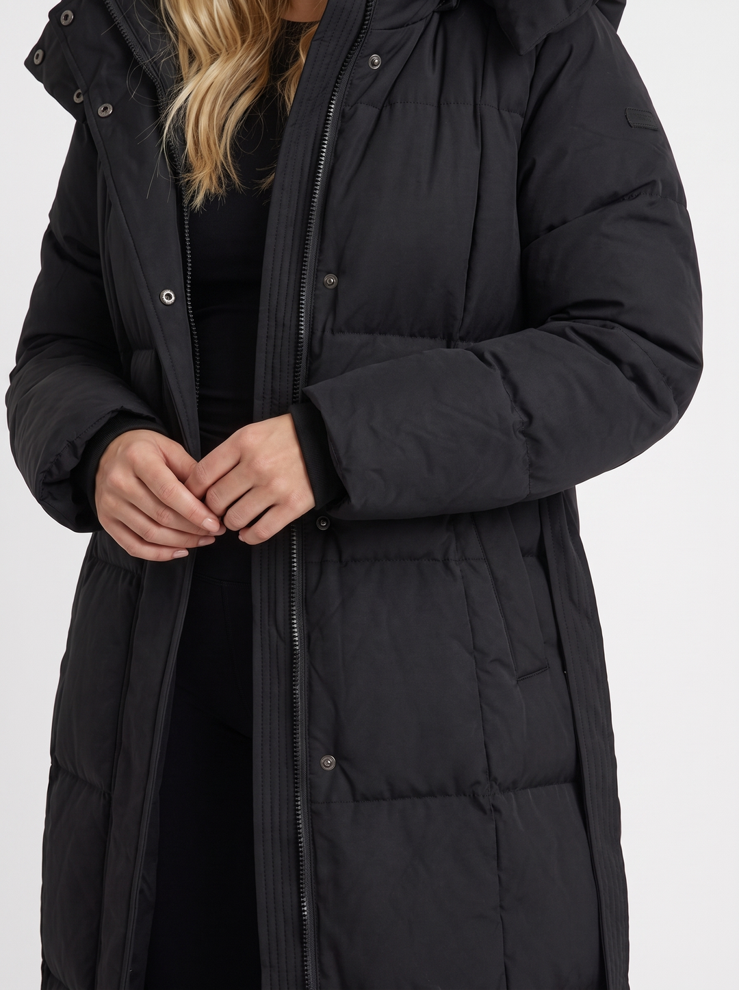 Odette Quilted Coat - Black