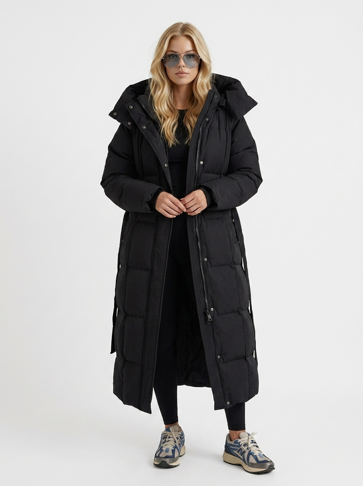Odette Quilted Coat - Black
