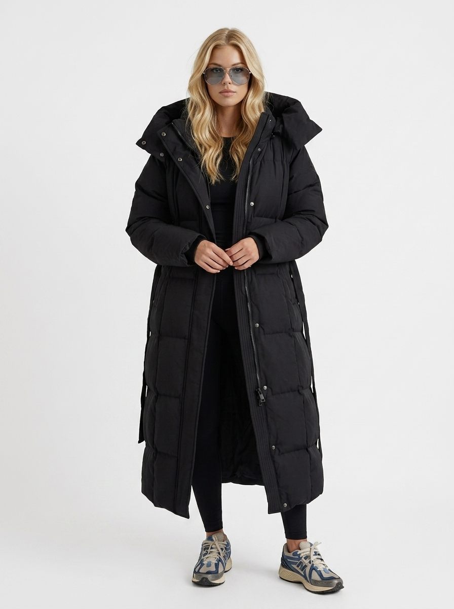 Odette Quilted Coat - Black