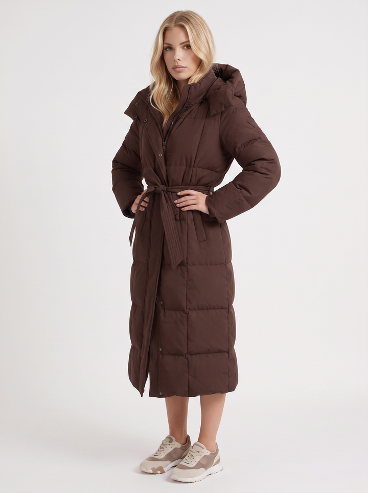 Odette Quilted Coat - Brown