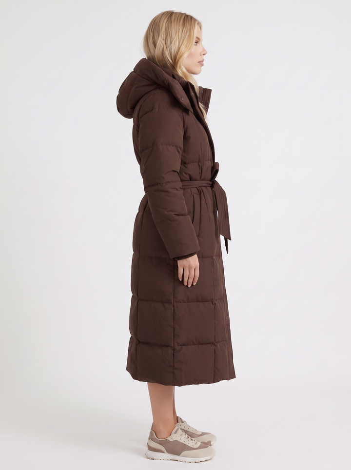 Odette Quilted Coat - Brown