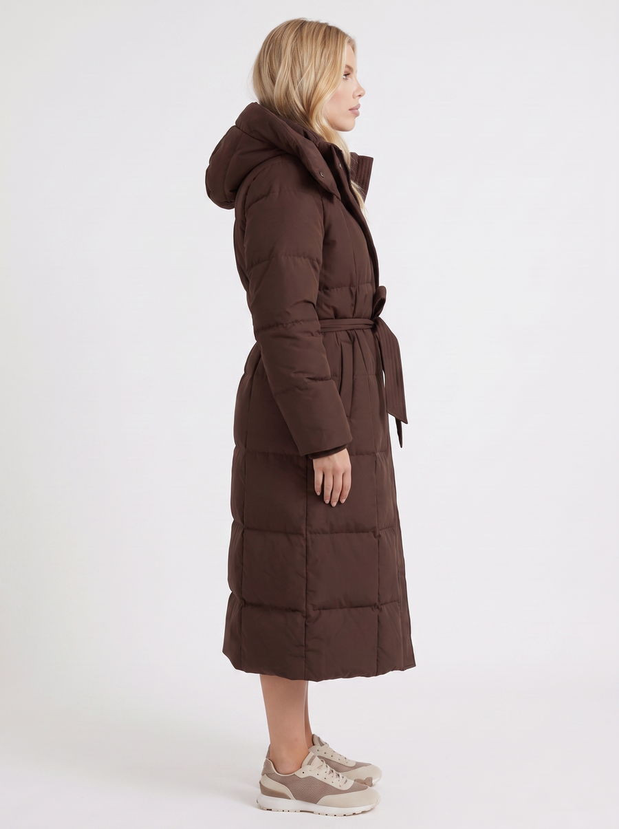 Odette Quilted Coat - Brown