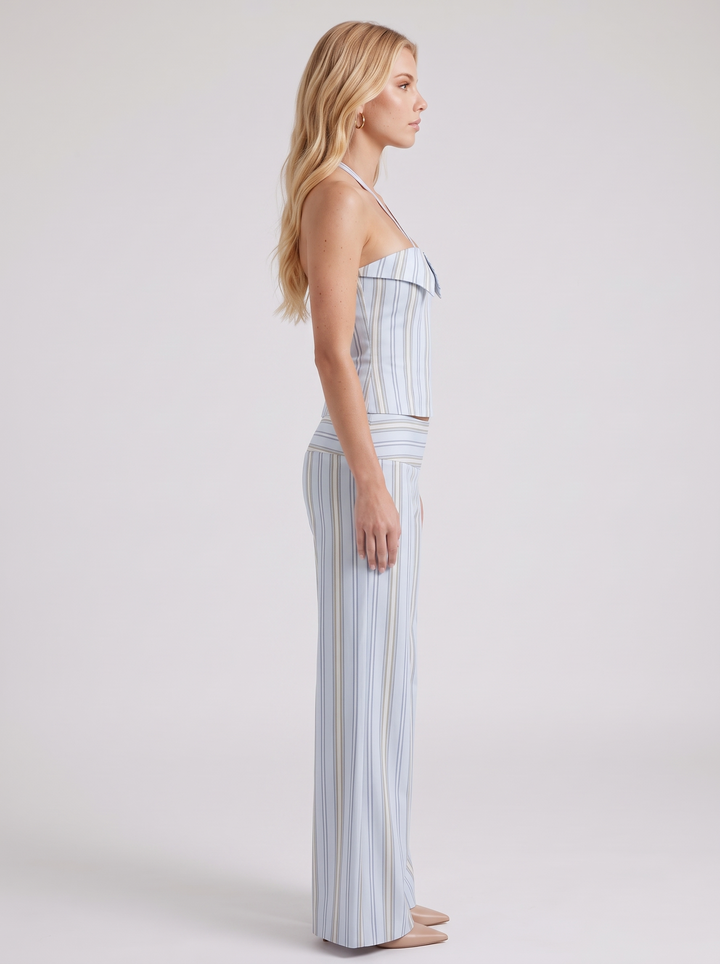 Orla Striped Pants Set - Blue