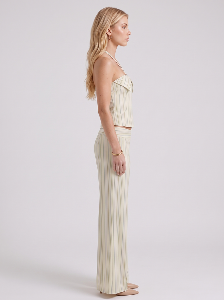 Orla Striped Pants Set - Yellow