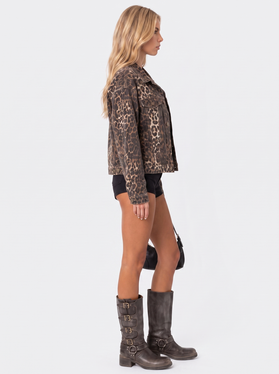 Priscilla Leopard Trucker - Leopard