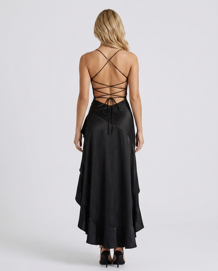 Rosalie Cowl Maxi Dress - Black