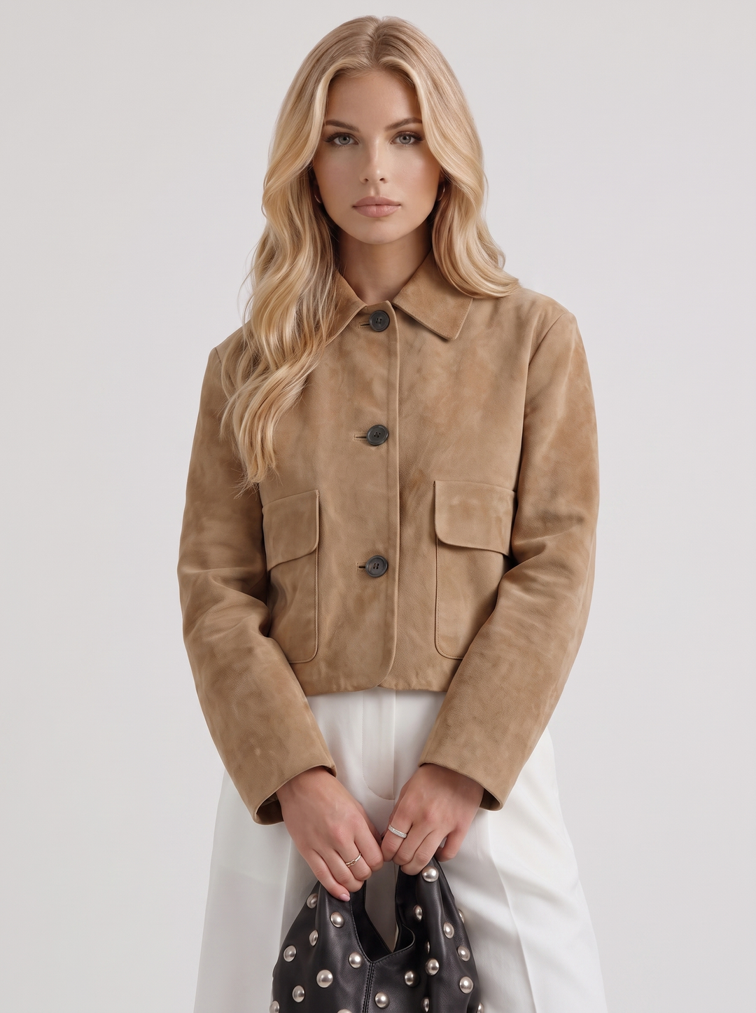 Rosalind Suede Jacket - Camel