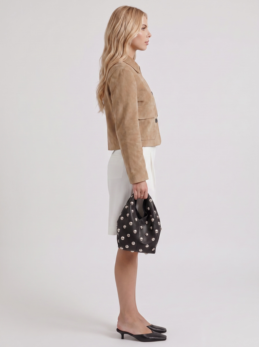 Rosalind Suede Jacket - Camel