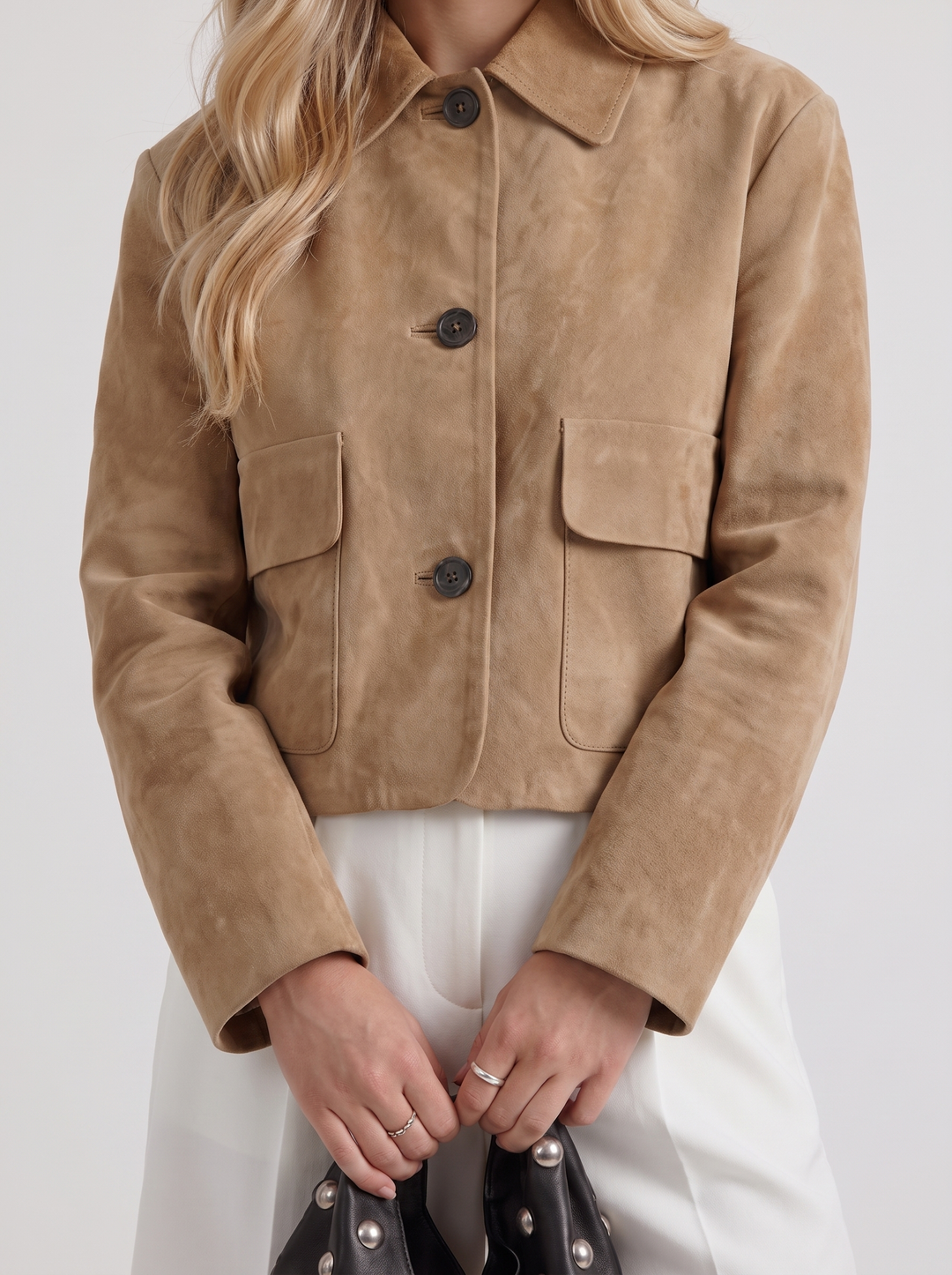 Rosalind Suede Jacket - Camel