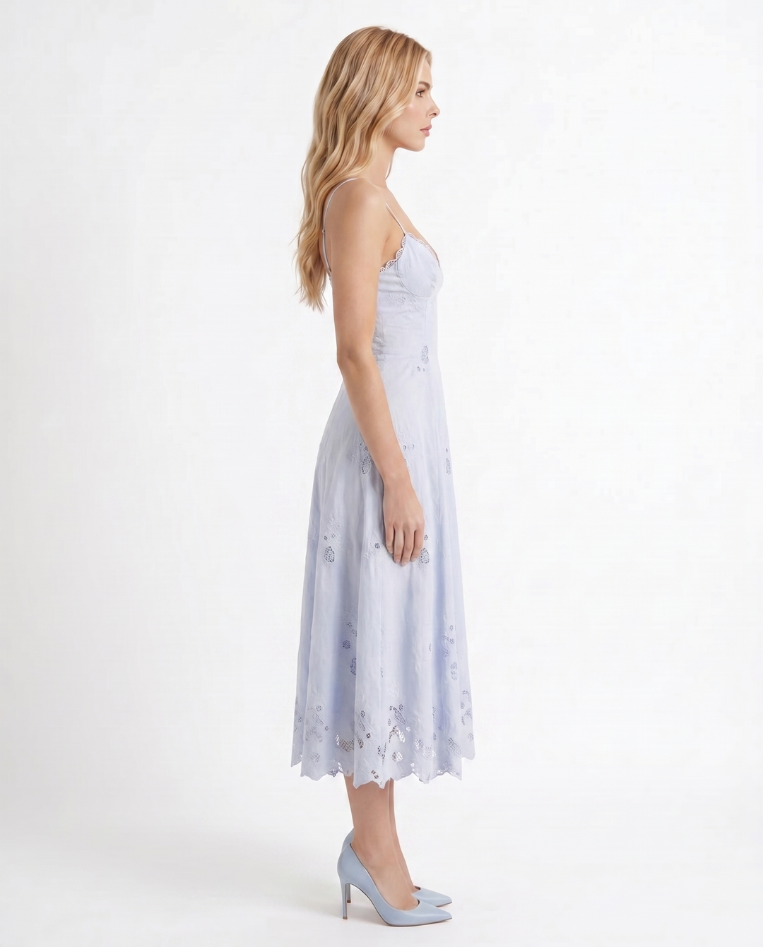 Sara Flare Midi Dress - Blue