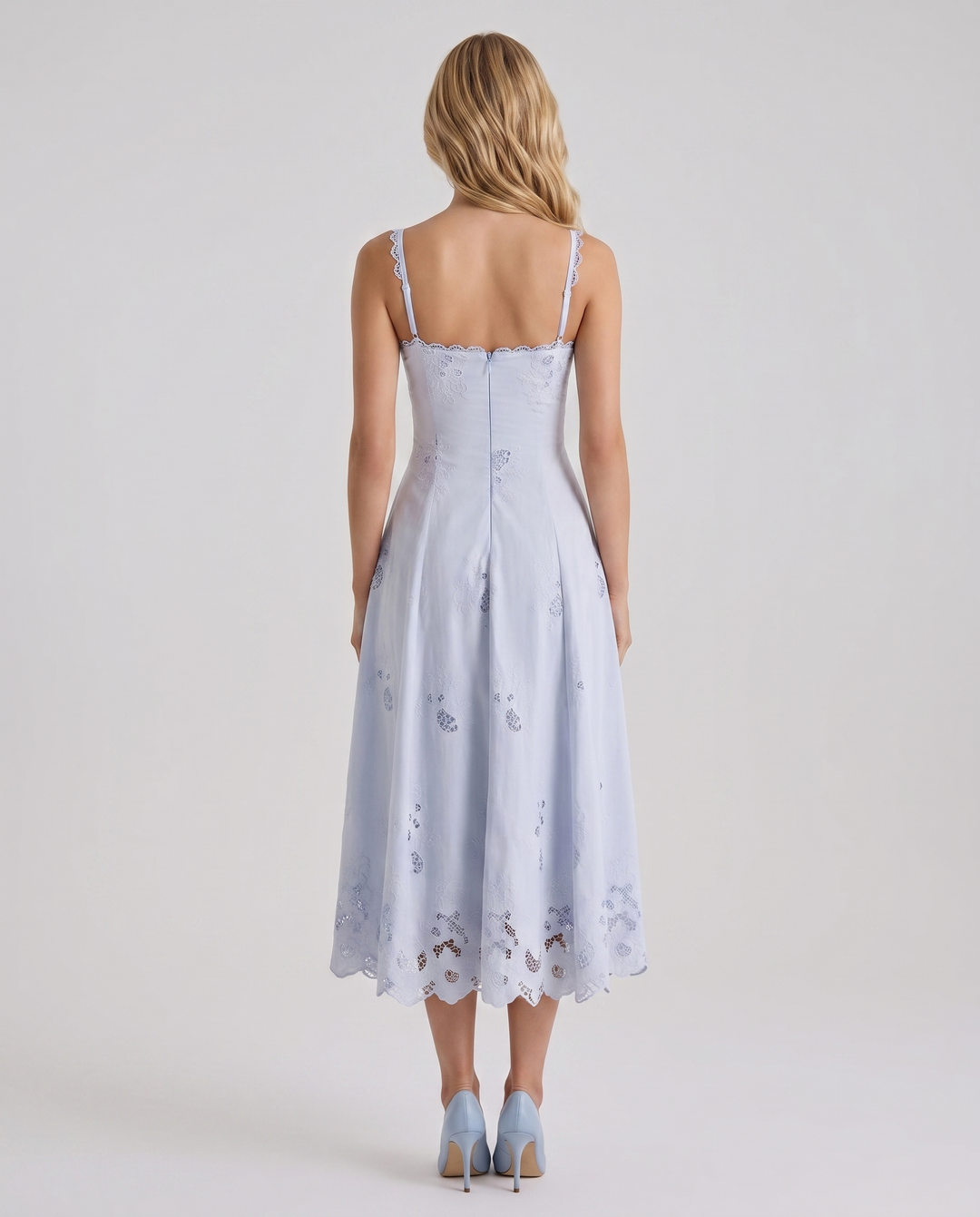 Sara Flare Midi Dress - Blue