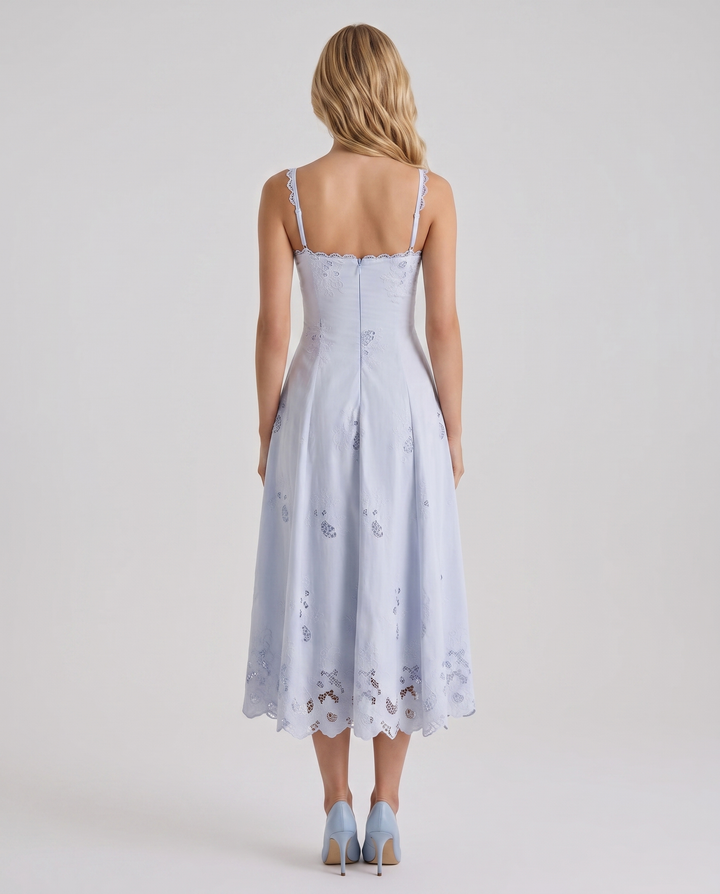 Sara Flare Midi Dress - Blue
