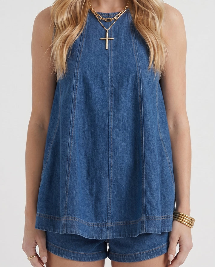 Sloane Denim Set - Midnight Denim