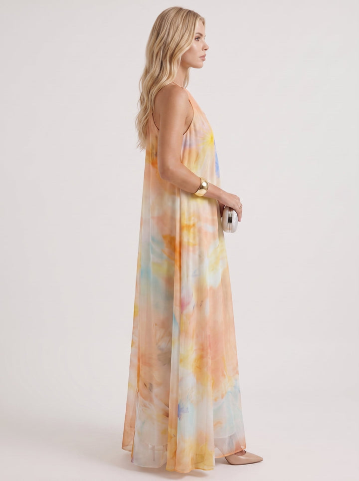 Sylvie Chiffon Maxi Dress - Orange